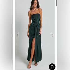 Emerald green strapless Showpo Dress
